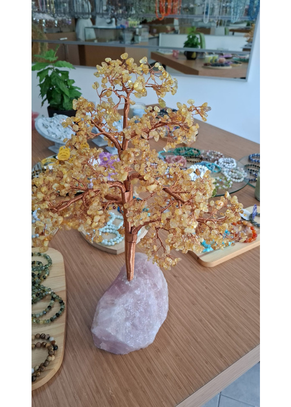 Yaşam Ağacı - Sitrin Pembe Kuvars