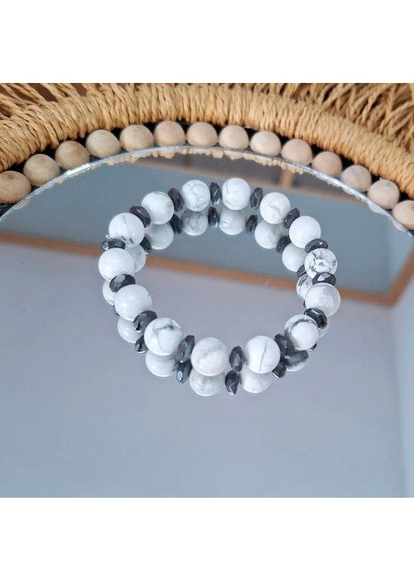 Havlit & Hematit Bileklik