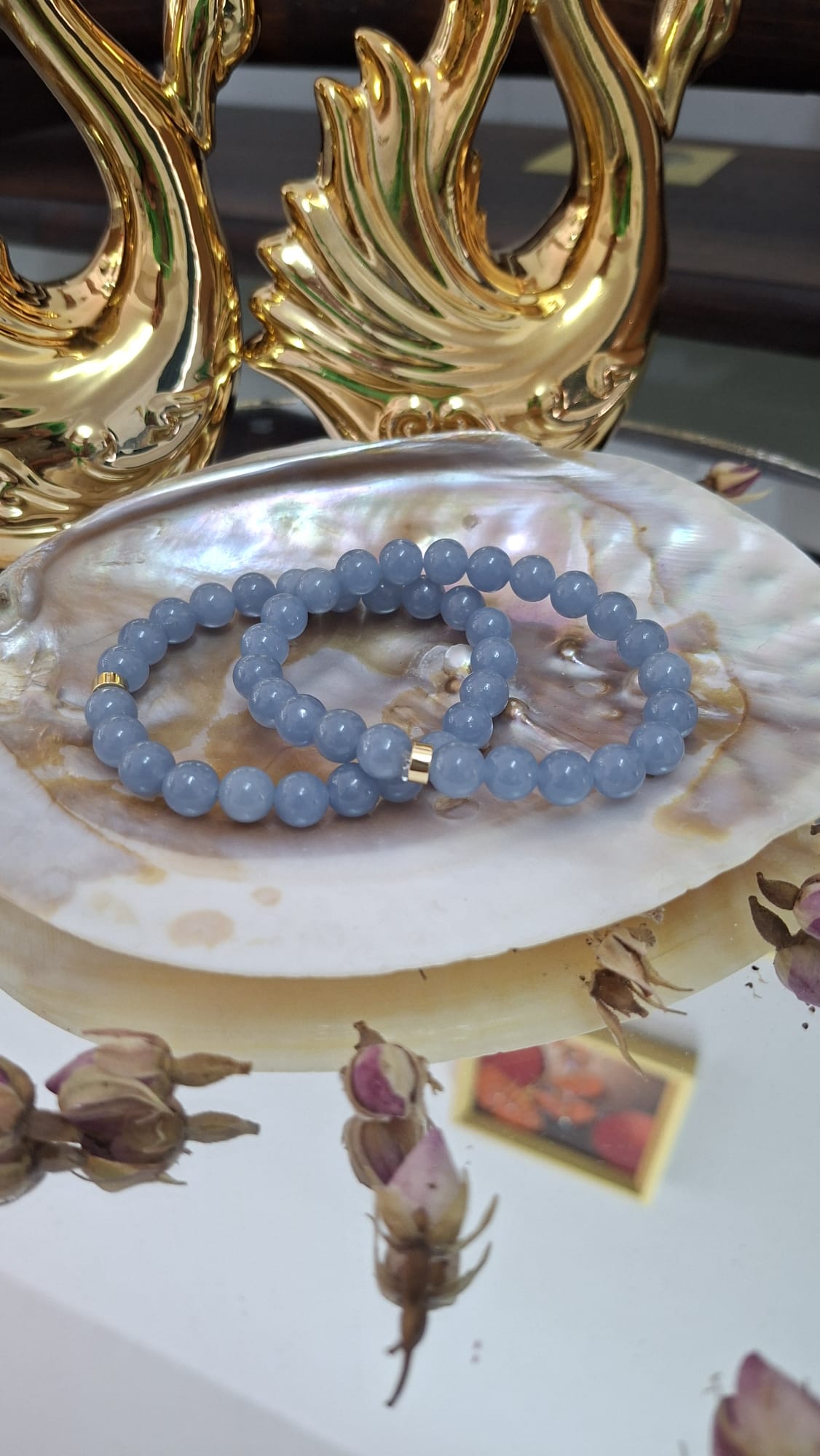 Anjelit (Angelite) Taşı bileklik